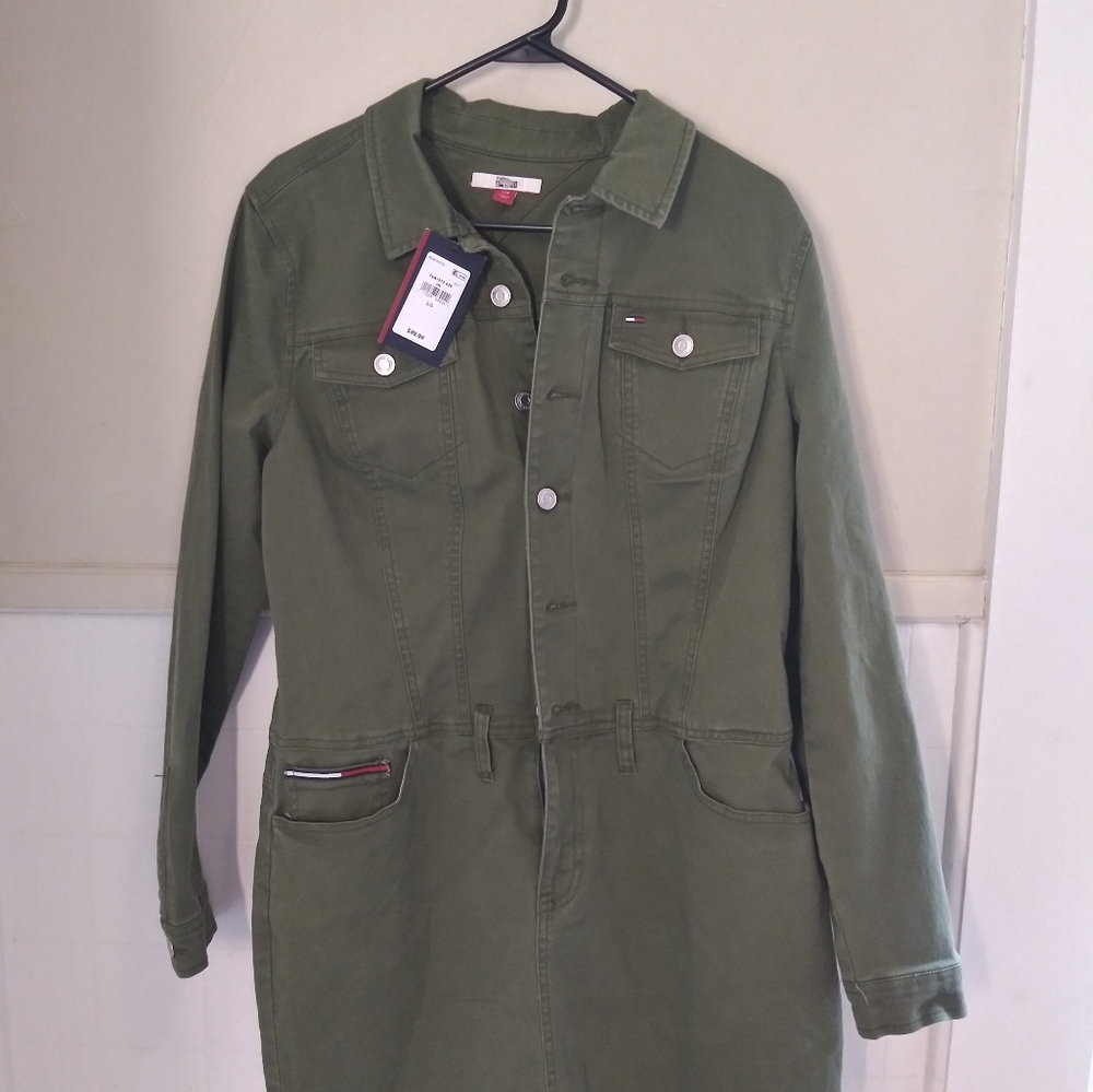 Tommy Hilfiger large green denim dress